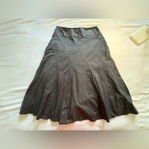 Black LizClaieborne Maxi Skirt with double layering. Size 4, 100% cotton.